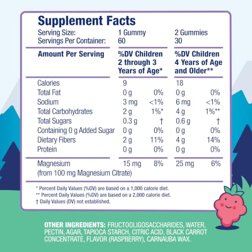 DR. MORITZ Sugar-Free Magnesium Gummies for Kids & Adults - 60 Count - Raspberry Flavor