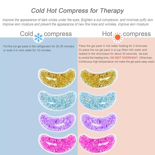 Reusable Gel Eye Patches for Puffy Eyes - Cold & Hot Therapy
