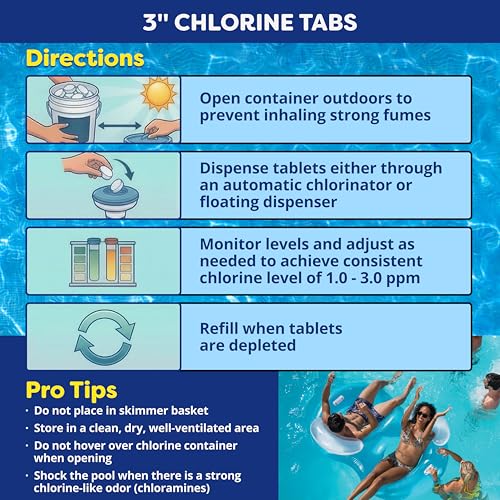 In The Swim 3 Inch Chlorine Tablets 10 lb - Stabilized Slow Dissolve