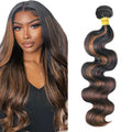 Fridnae P1B30 Light Brown Ash Body Wave Human Hair Bundles 34 Inch