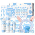 INSEEK Milk Skin Care Sets for Teen Girls, Deep Hydration Skincare Gift Set, Natural Milk Extract Face Care Kit, Nourish dry and Rough Skin, Restore Elasticity and Tighten Pores, Repair Barrier
