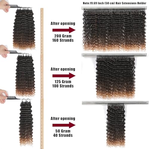 IVCoco 18 Inch 200g Deep Wave Crochet Human Hair Extensions