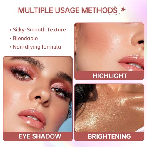 12-Color Baked Shimmer Palette - Eyeshadow, Blush & Highlighter