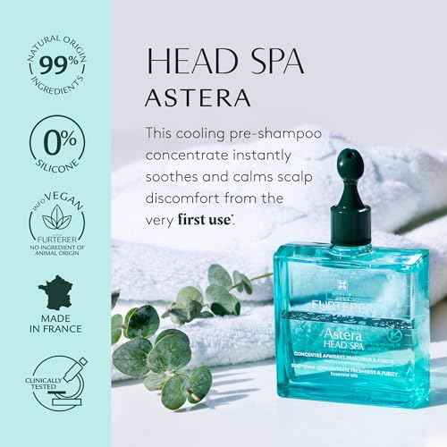 Rene Furterer Head Spa ASTERA Soothing Concentrate, Pre-Shampoo Soothing Scalp Treatment, Soothe Sensitive Scalps - Mint & Eucalyptus - Paraben & Silicone-Free - 1.6 Oz