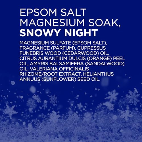 Epsom Salt Magnesium Soak with Essential Oils, 3 lbs - Snowy Night
