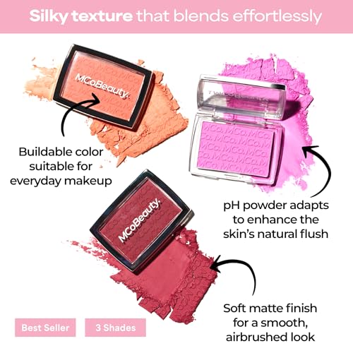 MCoBeauty Glow Up pH Activated Powder Blush - Custom Red Shade