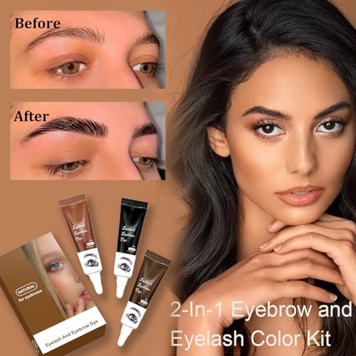 Eyelash & Eyebrow Tint Kit - Professional Color, Waterproof