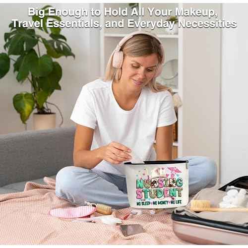Nurse Bag Nursing Student Gifts Makeup Cosmetic Bag for Women, Nurse Accessories for Work, Nursing Bags for Nurses, Nurse Graduation Gift - C04