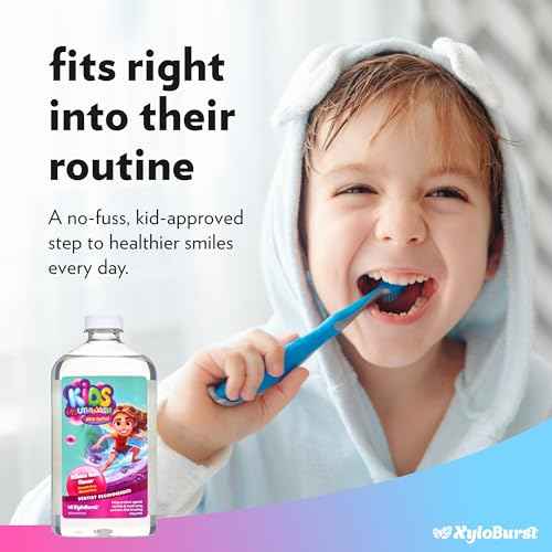 Xyloburst Oral Rinse Kids Mouthwash - Natural Xylitol Mouthwash, Fluoride Free Mouth Rinse with Aloe Vera, Alcohol Free, 16 fl oz