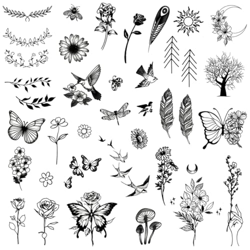 One Grace Temporary Tattoos - Waterproof Nature Designs