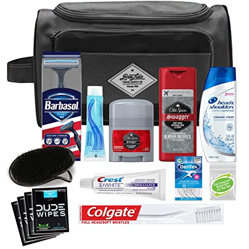 Men's 15-Piece Travel Toiletries Kit, TSA Compliant