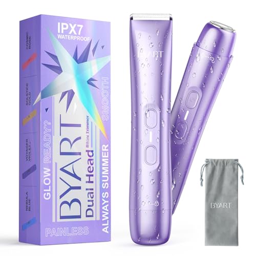BYART Bikini Trimmer for Women – Dual Head Waterproof Electric Shaver