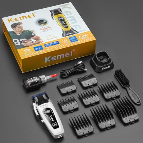 KEMEI 90-4 Professional Hair Clippers for Men - Cordless, 11500 RPM