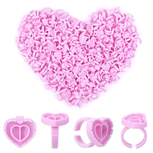 400PCS Eyelash Extension Glue Cups & Rings
