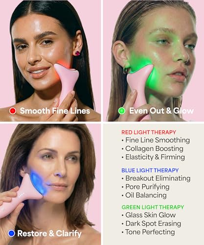 REVO Genie Facial Massager with LED Light Therapy & Heat