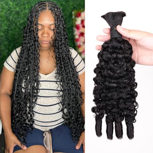 MsSunlight 16 Inch Burmese Curly Human Hair Extensions 15A Boho Braiding 100g Bundle