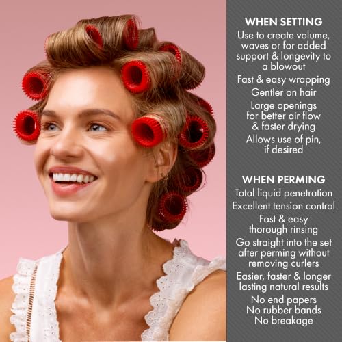 Olivia Garden Jet Set EZ Grip Self-Gripping Hair Curlers for Styling & Perming