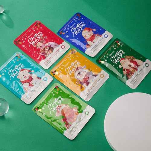 12PCS Christmas Facial Masks for Stocking Stuffers, Face Mask Set for Women Skincare, Hydrating Sheet Face Masks Skincare, Christmas Gifts for Women