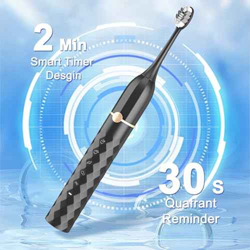 Electric Toothbrush Set, Equipped with 10 Brush Heads and Travel case, IPX8 Waterproof, 2-Minute Timer, 42000 high-Frequency Vibrations, 5 Modes, The First Choice for Gift Giving