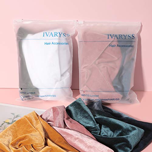 IVARYSS Extra Wide Non-Slip Headbands for Women - 4 Pack