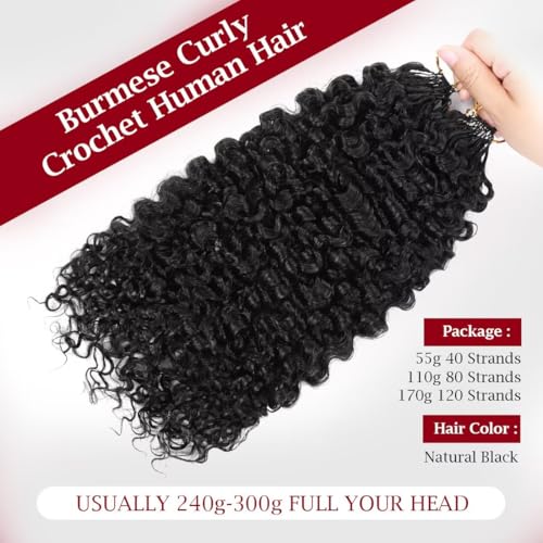 Miracle Invisible Knots Feather Human Crochet Hair 14" 55g