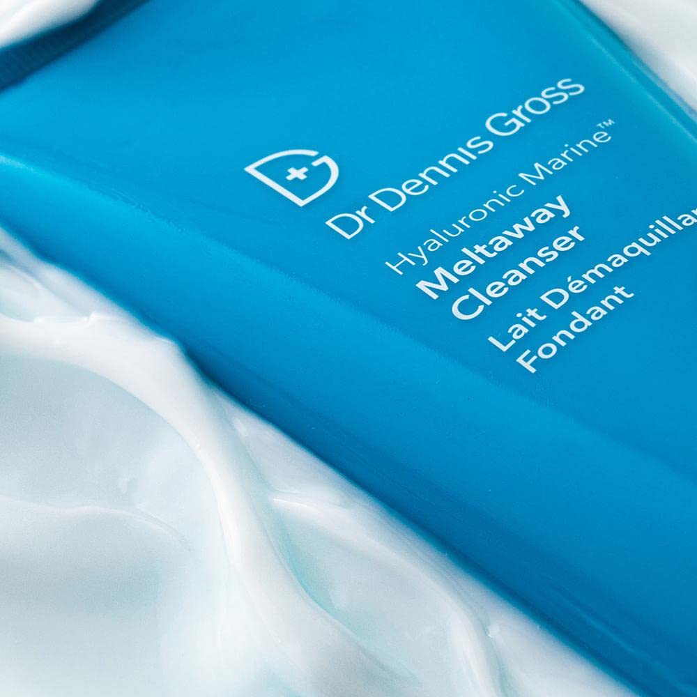 Dr Dennis Gross Hyaluronic Marine Meltaway Cleanser | Oil-Free Hypoallergenic Makeup Removing Cleanser Removes Waterproof Makeup, Dirt, and Oil Without Stripping the Moisture Barrier | 5 oz