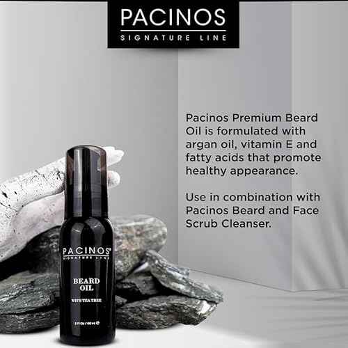 Pacinos Beard Oil - Hair Growth Moisturizing Oil with Natural Ingredients - 2 oz