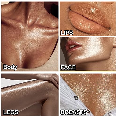 Shimmer Oil 100ml Body Luminizer Highlighter - Bronze Gold