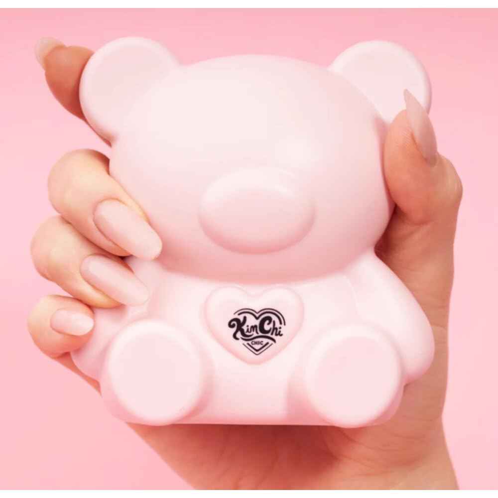 KimChi Chic Teddy Kim Palette - 17 Playful Eyeshadows, 2 Blushes, 2 Highlighters, Cruelty Free Makeup Palette, Girlfriend Pink 1.09oz