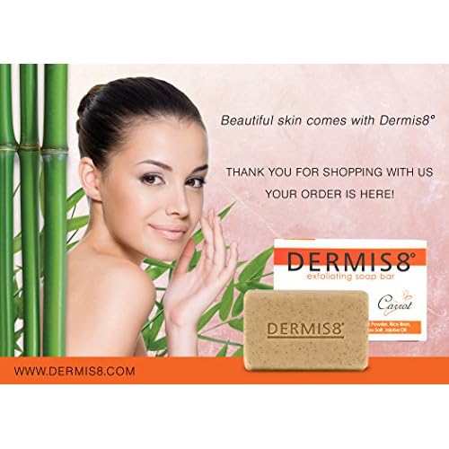 Dermis 8 Exfoliating Beauty Bar Soap with Carrot & Camellia Oil, 200gr