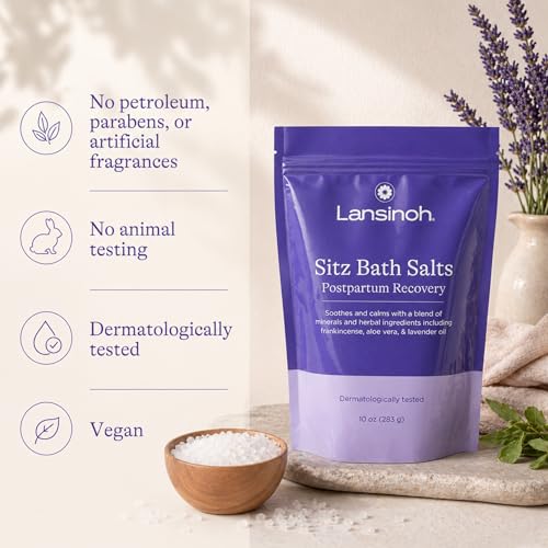 Sitz Bath Salts for Postpartum Care - Epsom Salt & Aloe Vera, 10 oz
