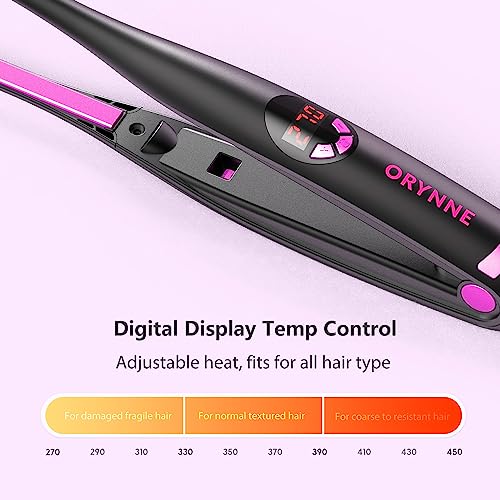 ORYNNE 3/10" Mini Flat Iron for Edges & Short Hair