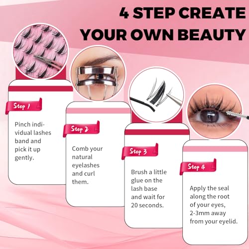 Manga Lash Clusters Kit - 120pc Spiky Eyelash Extensions