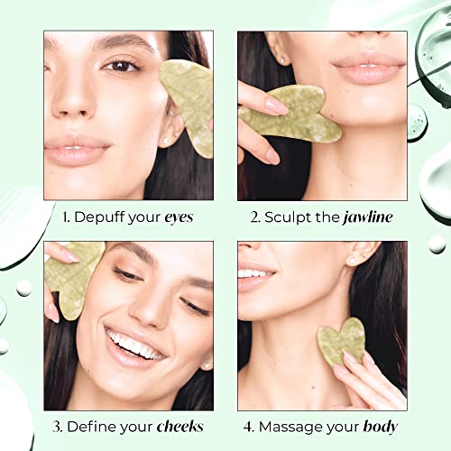 PLANTIFIQUE Gua Sha Facial Tools and Korean Skincare Clay Mask ? Hydrating Mud Mask with Avocado & Superfoods