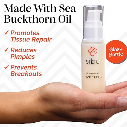 sibu Sea Buckthorn Nourishing Face Cream 1oz (2-Pack), Lightweight and Hydrating Face Cream ? Amazing for Sensitive Skin, Breakouts, & Irritation