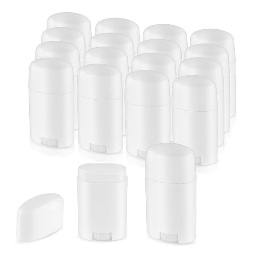 glasstore 18 Pack 1.7oz Empty Deodorant Containers Top-Fill DIY Deodorant Tubes Refillable Plastic Cosmetic Containers For Deodorant Lip Balm Aromatherapy Etc.
