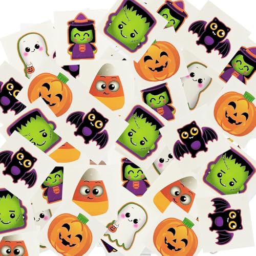 150 Halloween Temporary Tattoos for Kids, 2" Assorted