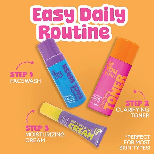 BeYouTiful Clarifying Face Toner, Easter Gifts for Kids, Preppy Skin Care for Balanced Skin, Gentle Facial Skincare for Tweens Kids Girls and Boys, 5 fl oz, Easter Basket Stuffers