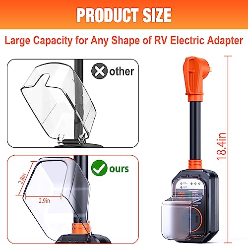 GEARGO RV Surge Protector 50 Amp RV Circuit Analyzer, Full Protection(9500 Joules), RV Adapter Plug for Camper(Orange)