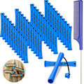 Willbond 48 Pcs Perm Rods for Short Hair, 0.35 Inch, Blue & Dark Blue, Heatless Curling Rollers, DIY Hair Wave Tools
