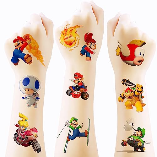 Temporary Tattoos 60-Pack, 2" x 2" Anime Stickers for Kids