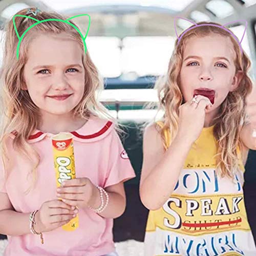 Glow in the Dark Cat Ear Crown for Birthday & Halloween Parties