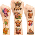 72pcs Highland Cow Temporary Tattoos Party Favors