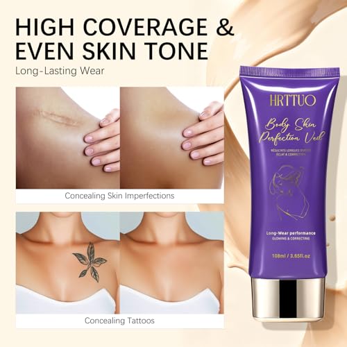 Waterproof Tattoo Cover Up Makeup with Brush – Full Coverage Body Concealer