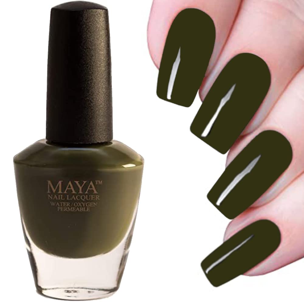 MAYA Halal Breathable Quick Dry Nail Polish, Vegan and Cruelty Free, Oxygen & Water Permeable Nail Art, Non Toxic Gentle On Nails, Made in The USA,