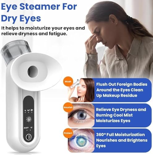 Heated Eye Steamer Mask - Nano Steam Mist for Dry Eye Relief