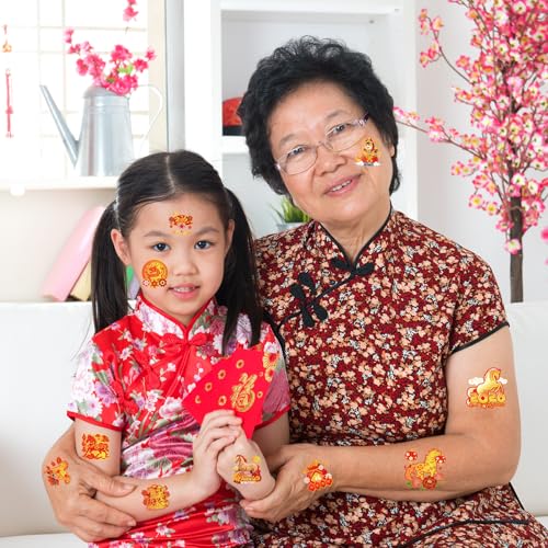 72pc Chinese New Year Temporary Tattoos 2026 Year of Horse
