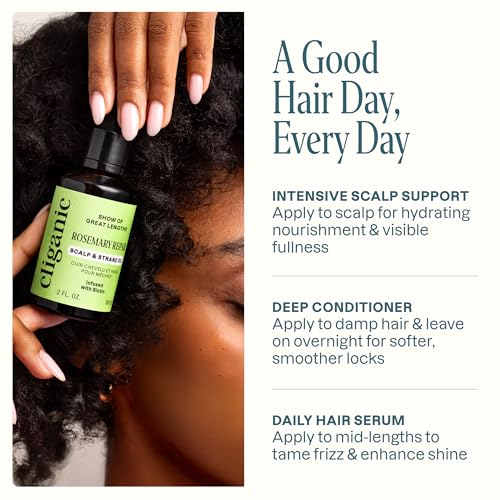 Cliganic Rosemary Oil for Hair & Scalp with Biotin & Jojoba - 2 Fl Oz