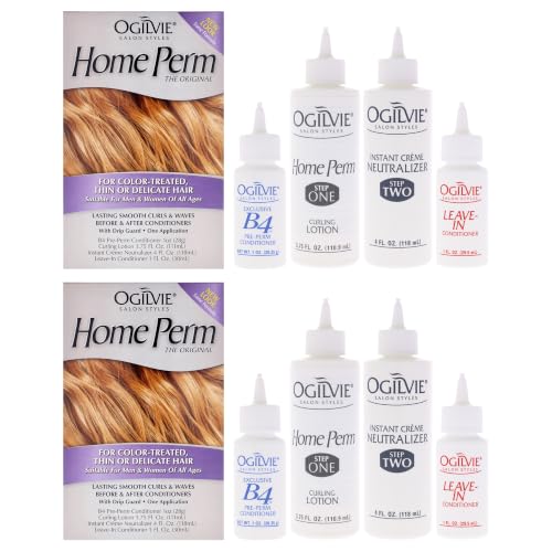 Ogilvie Salon Styles Home Perm Kit for Thin & Color-Treated Hair