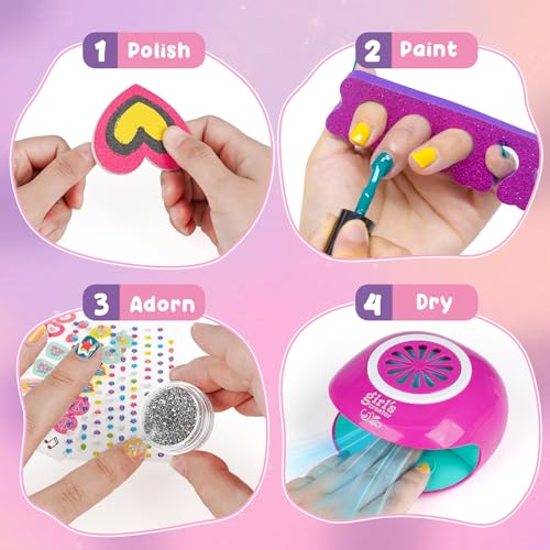 Kids Foot Spa & Nail Art Kit - At-Home Spa Experience for Girls